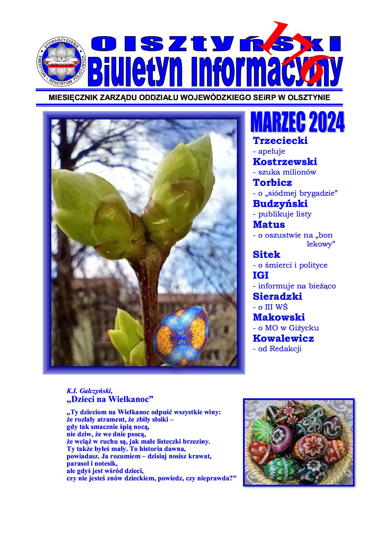 Olsztyński Biuletyn Informacyjny / Marzec 2024